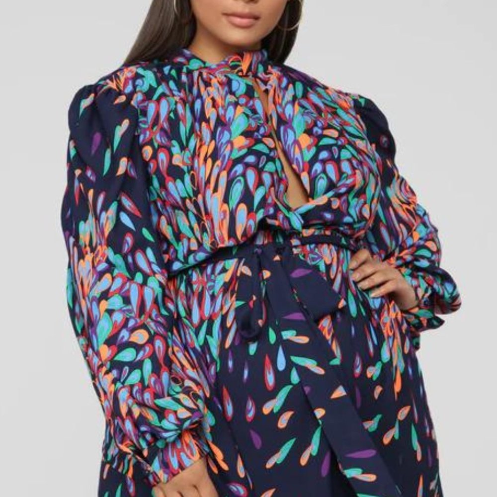 Navy Wings Of A Feather Maxi Dress - Fashion Nova - Picture 3 of 4